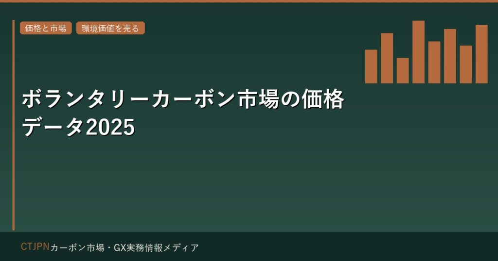 ボランタリーカーボン市場の価格データ2025 — VCS・Gold Standard別価格比較