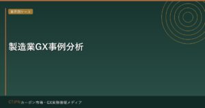 製造業GX事例分析 — カーボン削減を競争優位に変えた日本企業の戦略