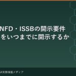 TCFD・TNFD・ISSBの開示要件比較 — 何をいつまでに開示するか