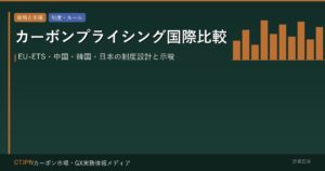カーボンプライシング国際比較 — EU-ETS・中国・韓国・日本の制度設計と示唆