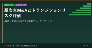 脱炭素M&Aとトランジションリスク評価 — 買収・売却における気候変動デューデリジェンス