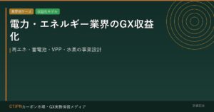 電力・エネルギー業界のGX収益化 — 再エネ・蓄電池・VPP・水素の事業設計